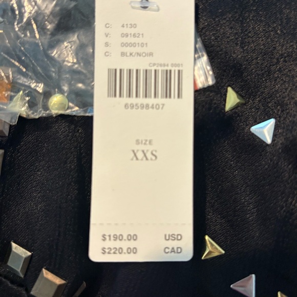 Anthropologie Black Sleeveless Embellished Mini Dress - Picture 12 of 13